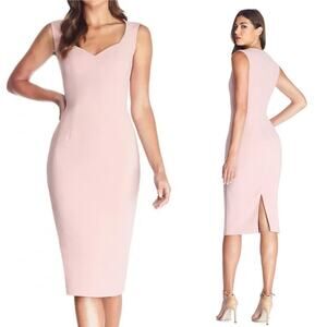 Dress The Population Elle Sheath Dress Sweatheart Neckline Pink NEW Size XL